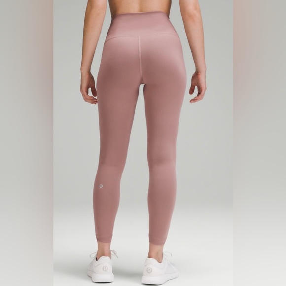 NWT Lululemon Wunder High Rise Pants 25” Leggings Twilight Rose Color Size 12 - Picture 7 of 8